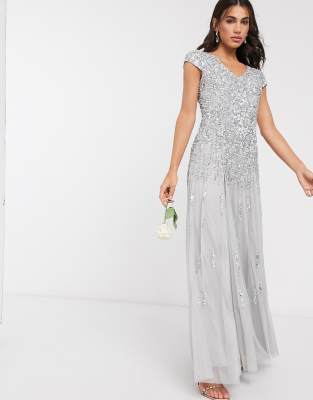 light gray maxi dress