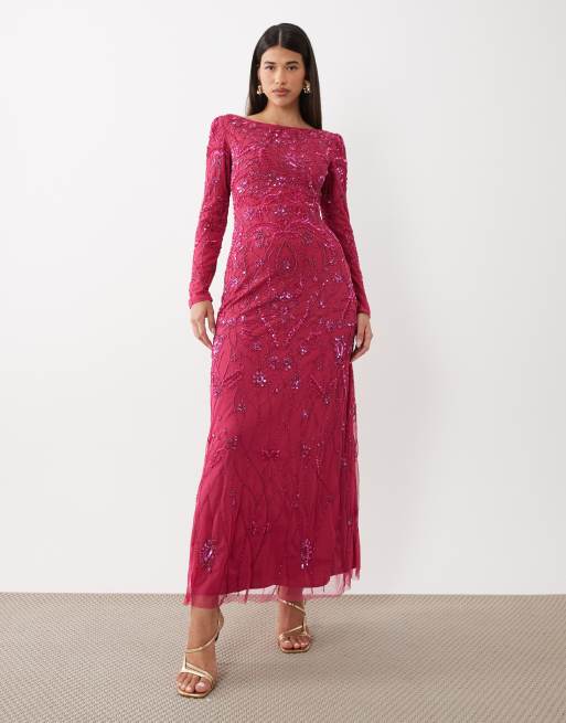 bodycon evening dresses uk WEDTREND Women Velvet Formal Dress Long Sleeve Dark Purple High Neck Ruched Dress with Slit – Wedtrend COLOR:Green Multi Luxury Black Sequin Bodycon fa-product Women's Black Beige Bohemian
