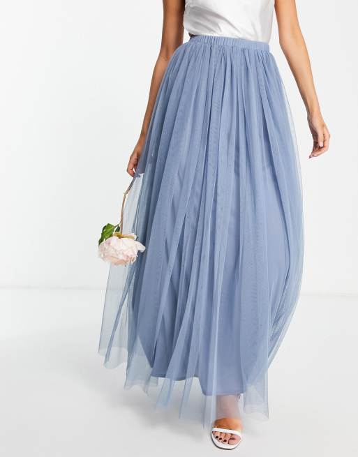 Tulle rete larga blu