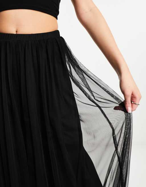 Gonna lunga in tulle nera deals