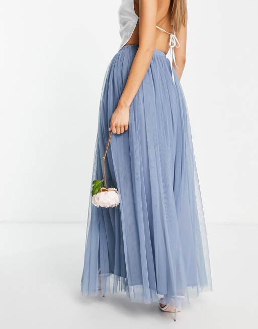 Beauut Jupe longue en tulle Bleu fonc ASOS