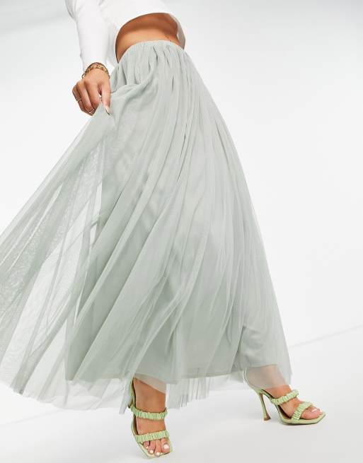 Jupe longue shop tulle verte