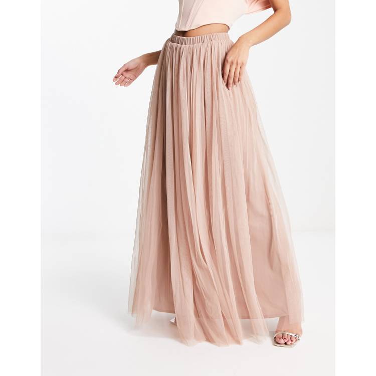 Lange roze online rok