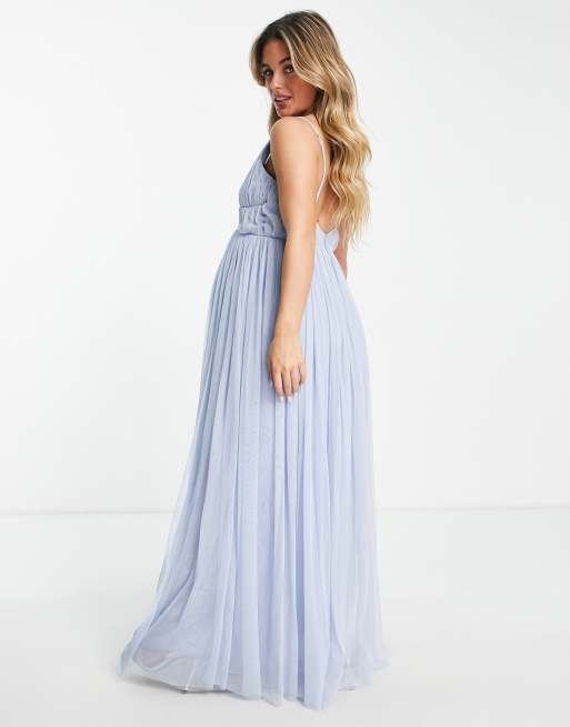 Light blue 2024 maxi dress maternity