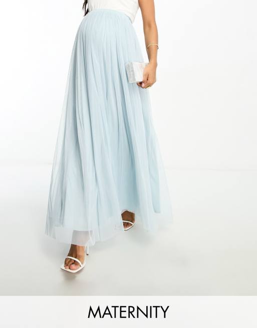 Jupe longue tulle discount bleu