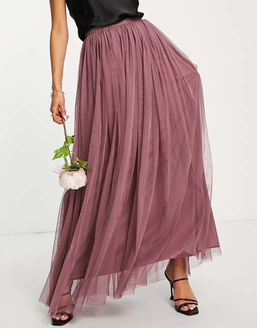 Beauut - Maxirok van tule in mauve