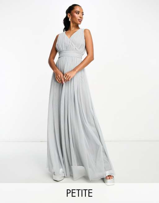 Light grey hotsell bridesmaid dresses long