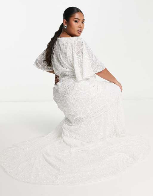 Asos plus cheap wedding dress