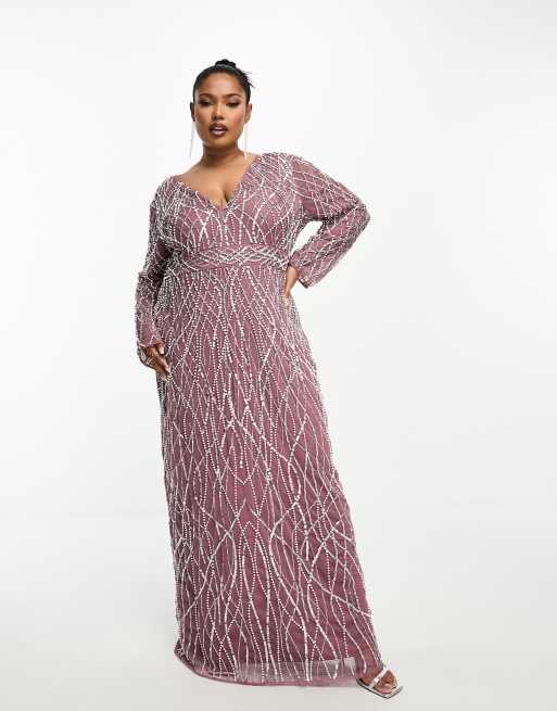 Plus size embellished outlet maxi dress