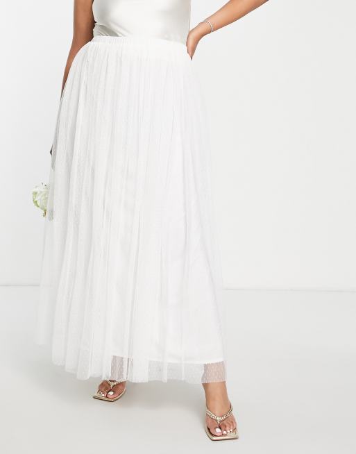 Jupe longue shop tulle blanche