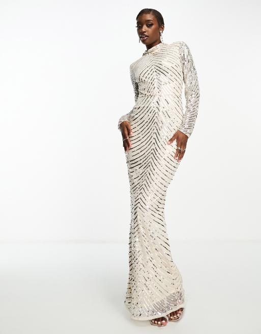 Asos silver gown hotsell