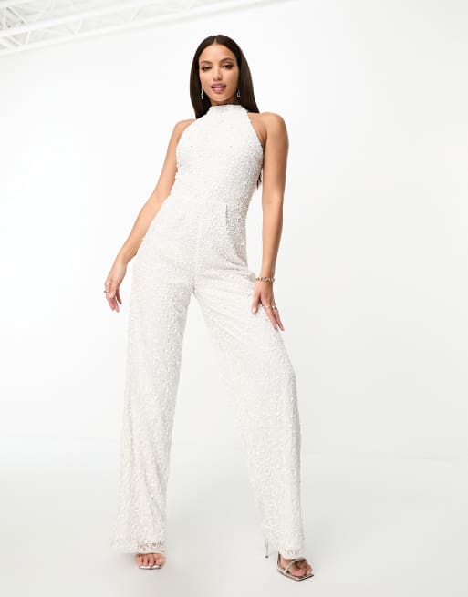 Beauut Tall Bridal jumpsuit in ivory