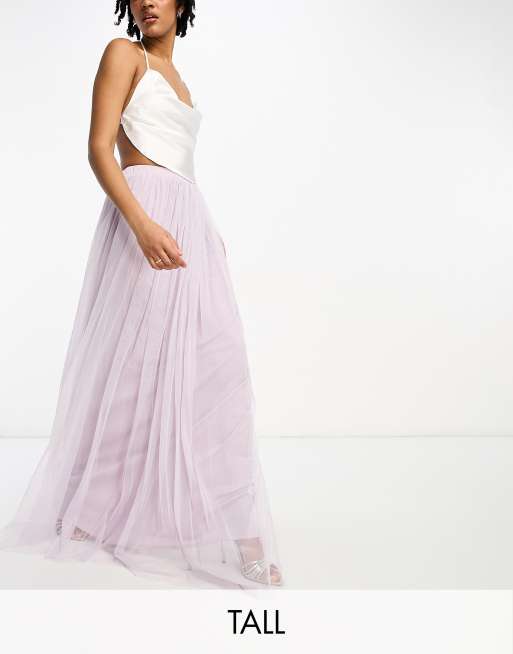 Beauut tulle maxi skirt in Sage Green