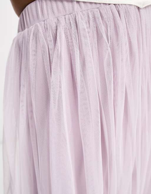 Beauut Tall tulle maxi skirt in lilac ASOS