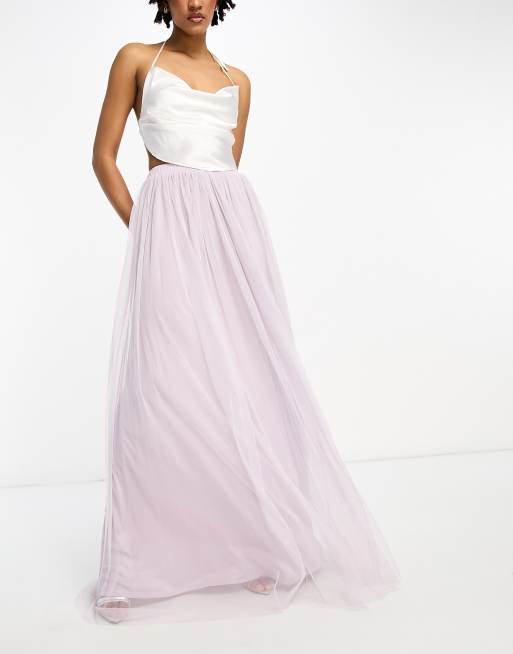 Beauut Tall tulle maxi skirt in lilac