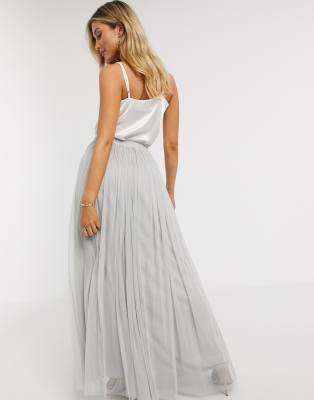 halter turtle side slit gown