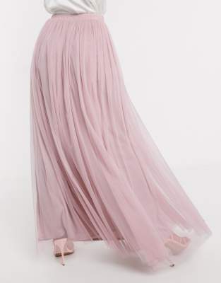 purple tulle maxi skirt