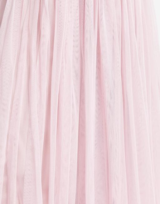 Beauut tulle maxi skirt in soft pink