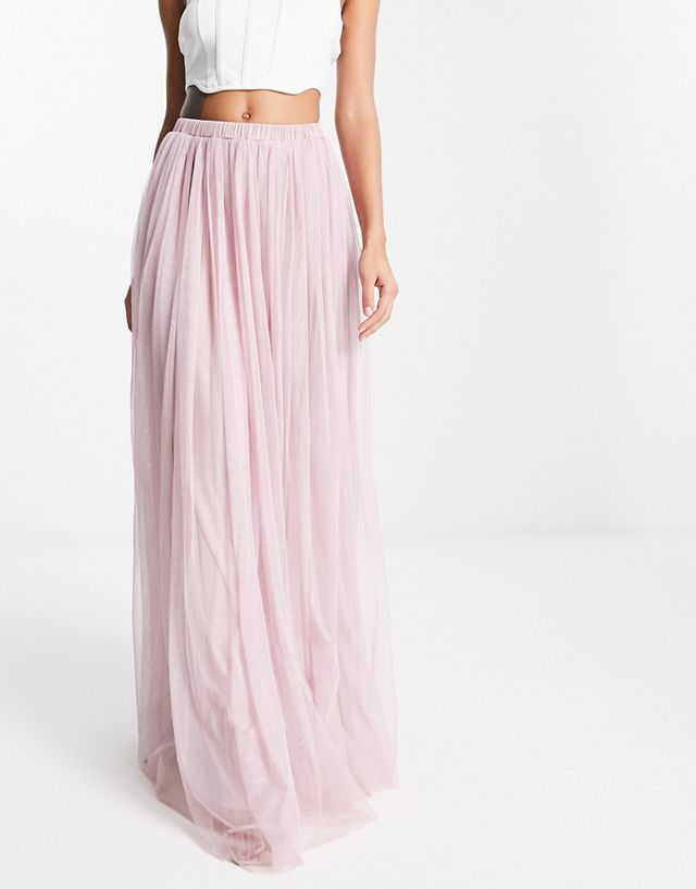 Beauut tulle maxi skirt in soft pink TB7083