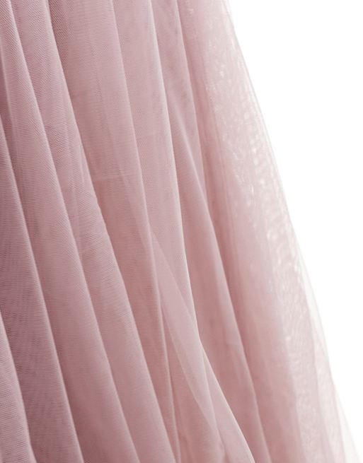 Beauut tulle maxi skirt in soft pink