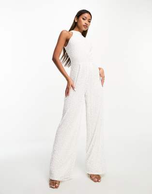 Beauut - Tuta jumpsuit da sposa color avorio