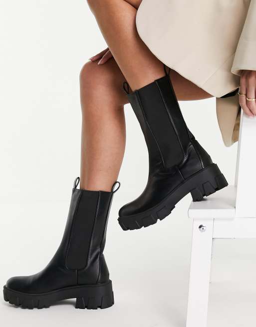 BEBO ellery chunky pull on boot in black, 2 of 4