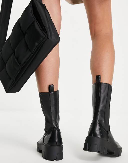 BEBO ellery chunky pull on boot in black, 3 of 4