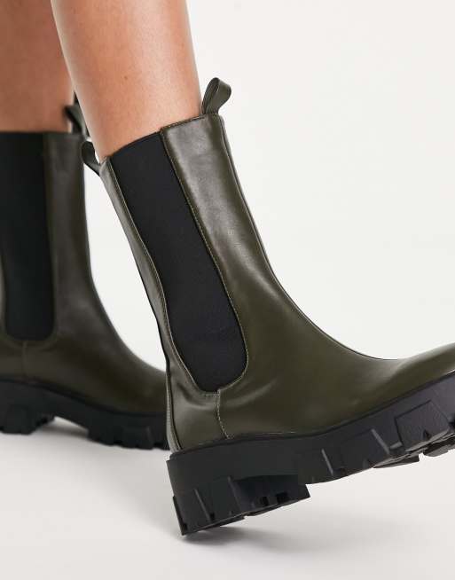 BEBO Ellery Stivaletti kaki con suola spessa ASOS