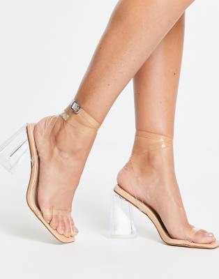 BEBO - Raquel - Absatzsandalen in Transparent/Beige