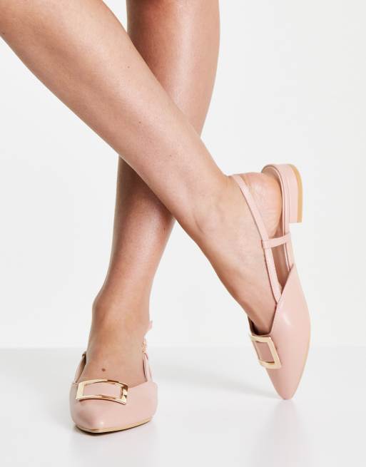 BEBO – Rashi – Spitze Ballerinas mit Fersenriemen in Rosa