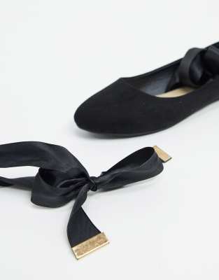 tie ballet flats