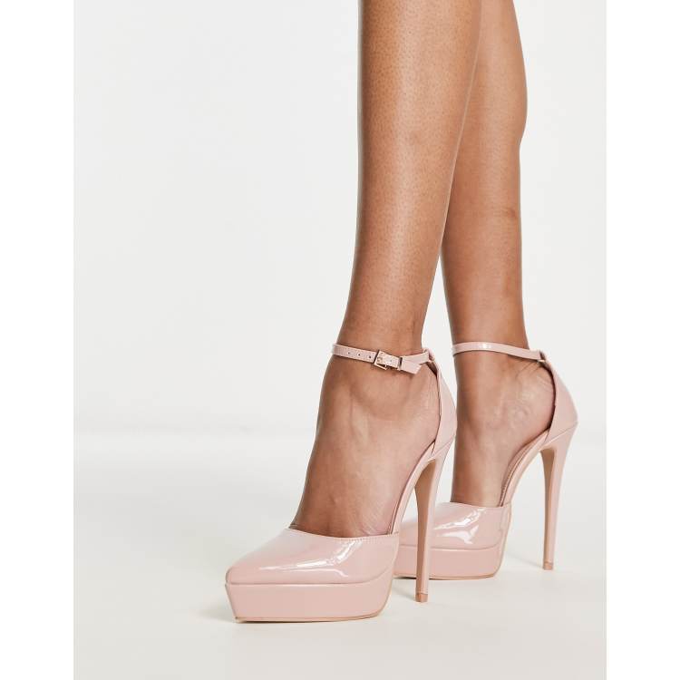 Pointed platform clearance heels