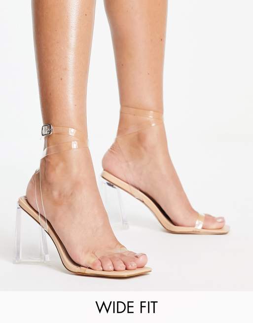 Wide feet shop clear heels