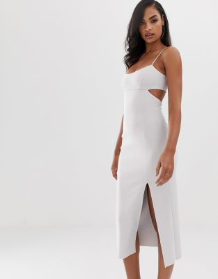 bec and bridge white midi dress