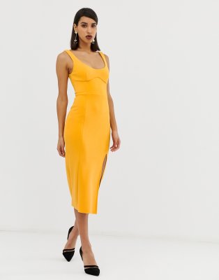 bec and bridge elle midi dress black