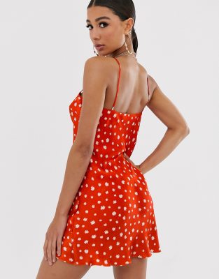bec and bridge white polka dot dress