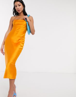 bec and bridge tangerine dress