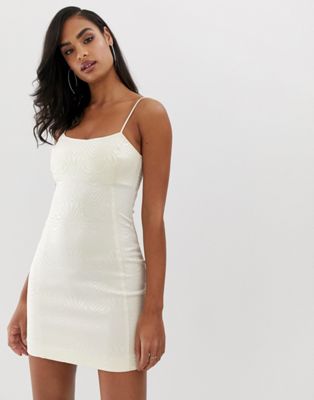 bec and bridge white mini dress