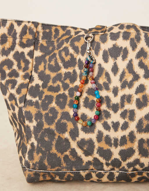 Becksondergaard camila canvas tote bag in leopard print | ASOS