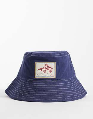 Becksondergaard Canvas Cotton Bucket Hat In Blue