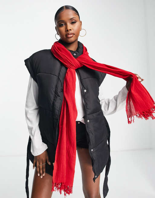 Becksondergaard cotton scarf in red | ASOS