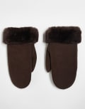 [Becksondergaard] Becksöndergaard Doa shearling gloves in chocolate brown S-M BROWN
