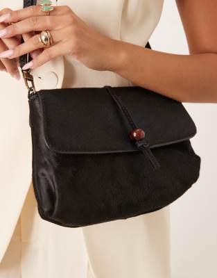 Becksondergaard Filly Pony Hair Crossbody Bag In Black
