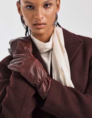 Becksondergaard - Gants en cuir - Bordeaux-Rouge