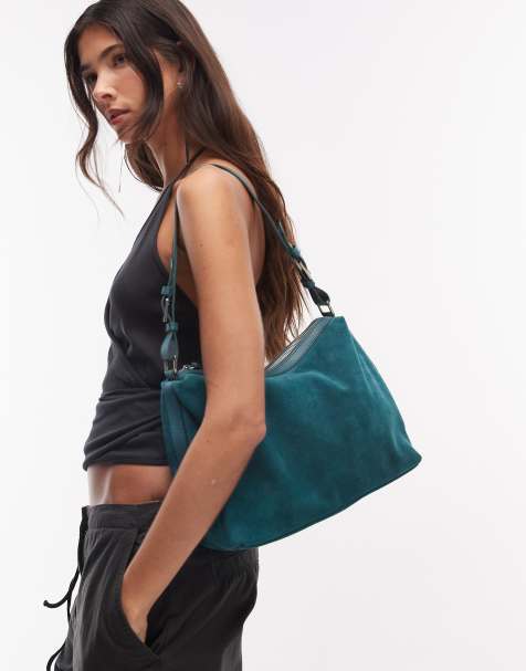Becksondergaard Ginni suede shoulder bag in teal - view 1