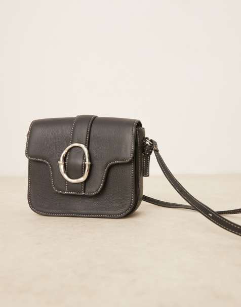 Becksondergaard - Iris - Borsa a tracolla in pelle nera con fibbia - view 1