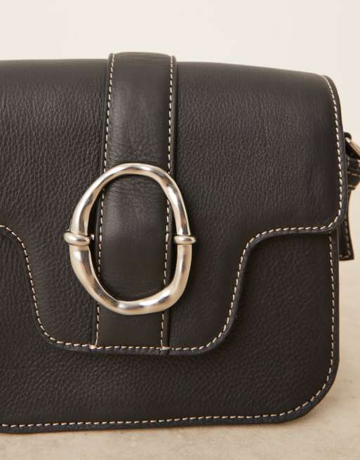 Becksondergaard - Iris - Sac bandoulière en cuir avec détail boucle - Noir , 4 de 5