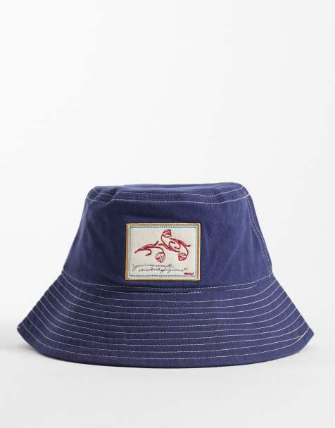 Becksondergaard - Katoenen bucket hat van canvas in marineblauw - view 1