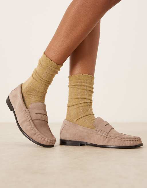 Becksondergaard pointelle frill socks in khaki green, 3 of 3