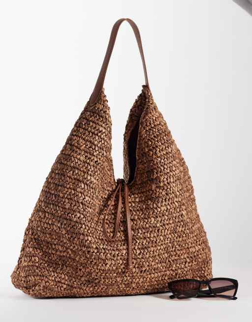 Becksondergaard Premium – Siena – Słomkowa obszerna torba typu tote w neutralnym brązowym kolorze, 2 z 4